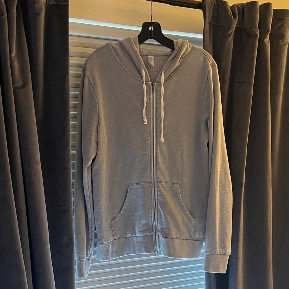 Alternative Apparel Light Gray Zip-Up Hoodie